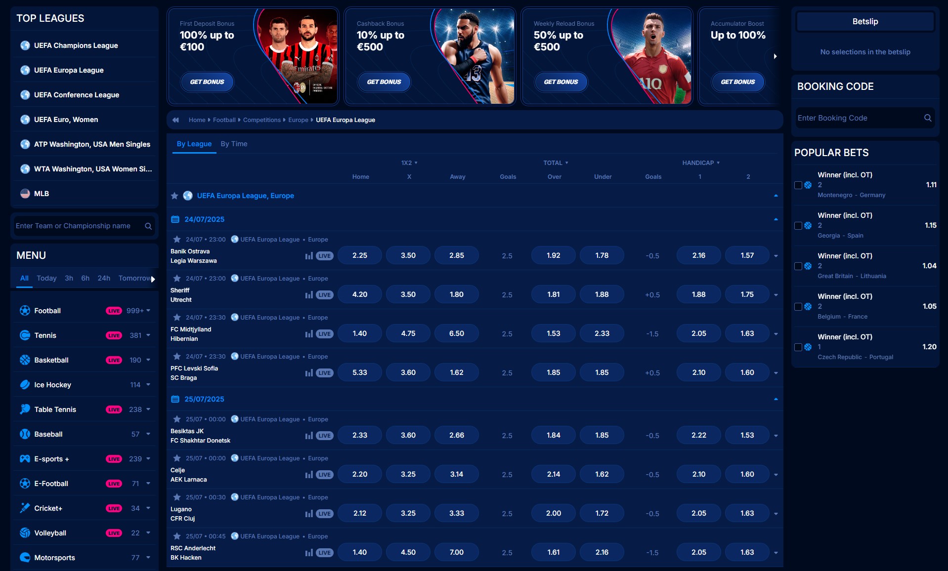 Apuestas en Vivo en Boomerang Bet