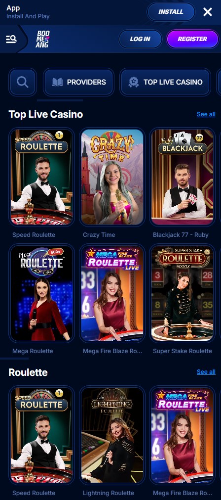 Crear acceso directo a Boomerang Casino en iOS